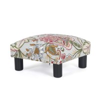 Joveco 15'' Footstools Small Ottoman- Upholstered Footstools And Ottomans Small Foot Rest For High Beds- Lightweight And Portable (Boho Floral)