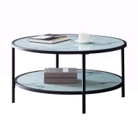 Xisenoci Coffee Table Living Room Furniture Decorationglass Coffee Table With Large Storage Space