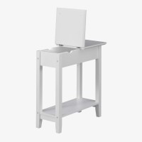 Convenience Concepts American Heritage Flip Top End Table With Charging Station And Shelf, White