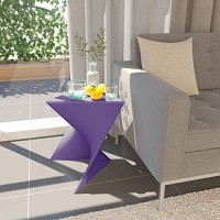 Leisuremod Randolph Modern Accent End Side Vanity Table, 15.5 In X 15.75 In X 17 In, Purple