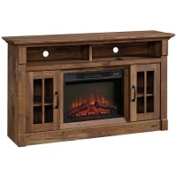 Sauder Engineered Wood Media Fireplace For Tvs Up To 65 In Vintage Oak Finish