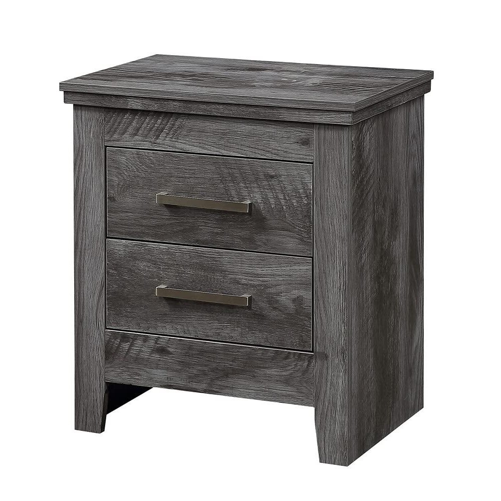 Acme Vidalia Nightstand In Rustic Gray Oak