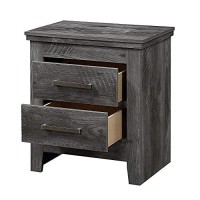 Acme Vidalia Nightstand In Rustic Gray Oak