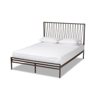 Baxton Studio Jeanette Modern And Contemporary Black Finished Metal Full Size Platform Bed