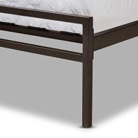 Baxton Studio Jeanette Modern And Contemporary Black Finished Metal Full Size Platform Bed