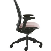Steelcase Series 2 Office Chair - Ergonomic Work Chair With Wheels For Hard Flooring - With Back Support, Weight-Activated Adjustment & Arm Support - Adjustable Rolling Chairs For Desk - Pink Lemonade