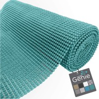 Home Genie Slip Resistant Drawer And Shelf Liner, Non Adhesive Roll, 17.5 Inch X 20 Ft, Durable And Strong, Grip Liners For Drawers, Shelves, Cabinets, Pantry, Storage, Kitchen And Desks, Teal