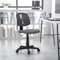 Emma + Oliver Mid-Back Gray Mesh Swivel Task Office Chair With Pivot Back, Bifma Certified