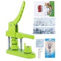 Happizza Button Maker Machine (3Rd Gen) Installation-Free 25Mm(1 In), Diy Pin Button Maker Press Machine Kit, Badge Punch Press Machine With Free 500Pcs Button Parts&Pictures&Circle Cutter&Magic Book