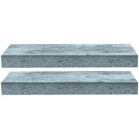 Sorbus Floating Shelf Set - Rustic Engineered Wood Coastal Beach Style Hanging Rectangle Wall Shelves For Home Dcor, Trophy Display, Photo Frames, Etc. (Blue, 2 Pack)
