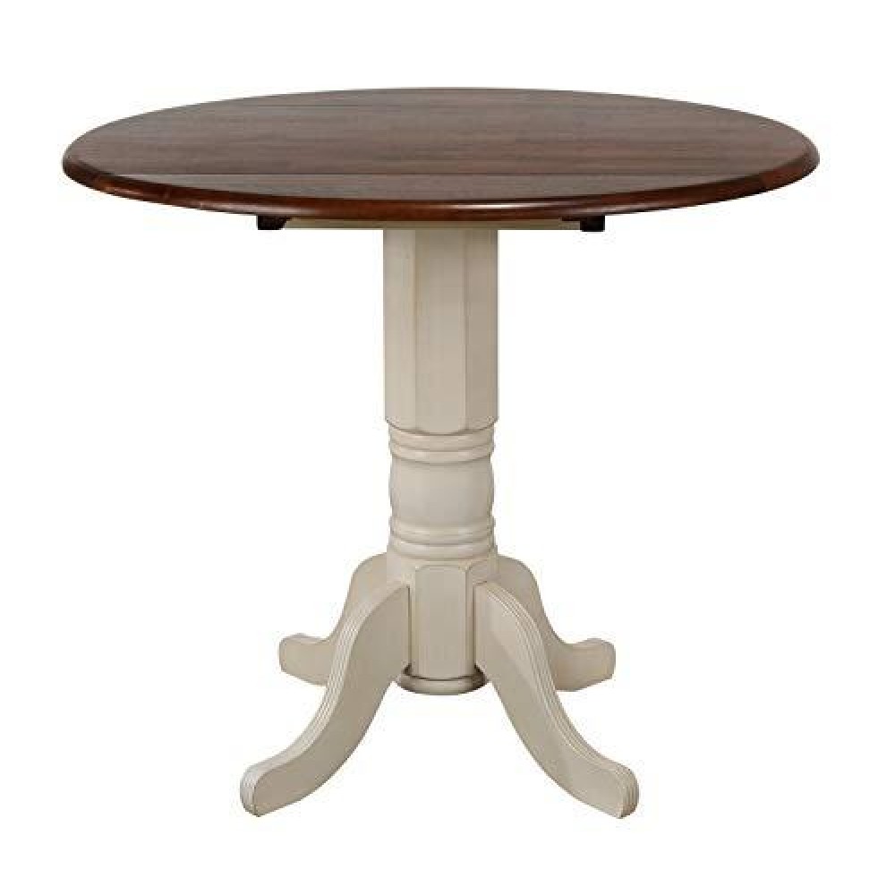 Sunset Trading Andrews Round Drop Leaf Pub Table Dlu-Adw4242Cb-Aw