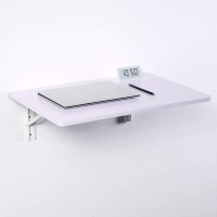 Zytty Folding Wall Desk, Wall Desk Fold Down Wall Mounted Desk For Small Space, Floating Desk (White, Medium)