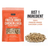 Natural Rapport Chicken Liver Dog Treats - The Only Freeze Dried Chicken Liver Dogs Need - Grain-Free Chicken Bites, Dog Treats For Small And Large Dogs (4 Oz.)