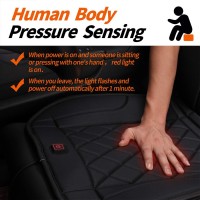 Kingleting Heated Seat Cushion With Pressure-Sensitive Switch,Heat Seat Cover For Home, Office Chair And More