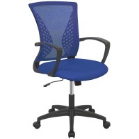 Ergonomic Office Chair Clearance Mid Back Mesh Chair With Lumbar Support And Armrest Adjustable Computer Chair Study Chair Rolling Task Chair Modern Executive Chair, Black