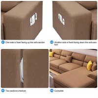 Songtiy 8Pcs Sectional Couch Connectors Furniture Connector, Premium Metal Sofa Interlocking Sofa Connector Bracket With Screws, Suitable For Loveseat