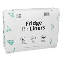 S&T Inc Refrigerator Liners, Shelf Liner, Absorbent Fridge Liners, 12 Inch X 24 Inch, Fruits Print, 5 Pack