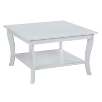 Convenience Concepts American Heritage Square Coffee Table White