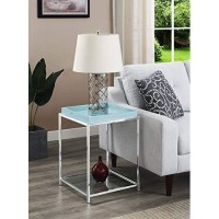 Convenience Concepts Palm Beach End Table With Removable Trays And Shelf, Sea Foam