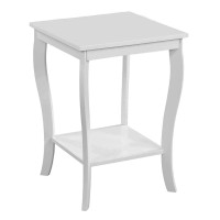Convenience Concepts American Heritage Square End Table With Shelf White