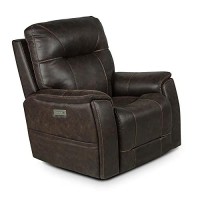 Steve Silver Lexington Power Media Recliner Chair, 38 X 42 X 42, Saddle Brown