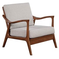 Alpine Furniture Zephyr Slate Chair, Gray,Brown