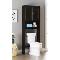Spirich Over The Toilet Cabinet For Bathroom Storage, Above Toilet Storage Cabinet With Doors And Adjustable Shelves, Espresso