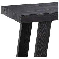 Roundhill Furniture Athens Contemporary Wood Small End Table, Black