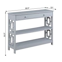 Convenience Concepts Town Square Console Tables, Gray