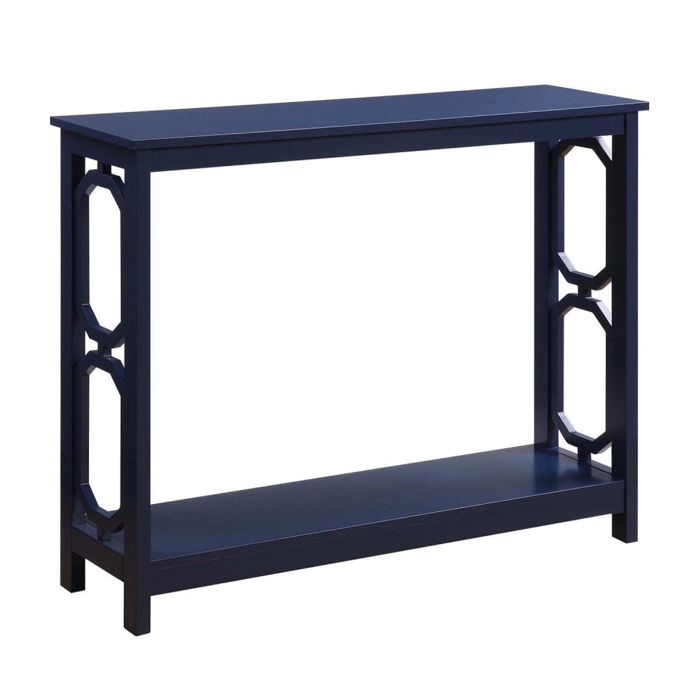 Convenience Concepts Omega Console Table With Shelf, Cobalt Blue