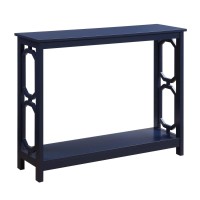 Convenience Concepts Omega Console Table With Shelf, Cobalt Blue