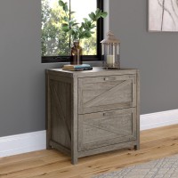 Bush Furniture Cottage Grove 4 Drawer Lateral File Cabinet, Restored Gray