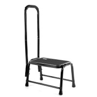 Leekpai Step Stool With Handle For Adults,Seniors Heavy Duty Holds 330 Lbsstepping Stool For Elderly Adults, Attractive Black For Kitchen