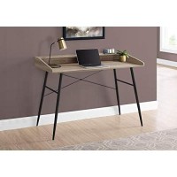 Monarch Specialties Laptop/Writing Table With Small Hutch - 2 Storage Cubbies - 1 Shelf - Home Office Computer Desk, 48 L, Dark Taupe
