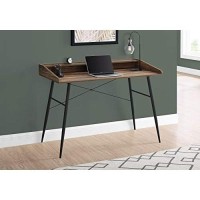 Monarch Specialties Laptop/Writing Table With Small Hutch - 2 Storage Cubbies - 1 Shelf - Home Office Computer Desk, 48 L, Brown