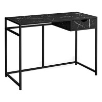 Monarch Specialties Laptop Table/Writing Metal Frame-1 Storage Drawer-Small Home Office Computer Desk, 42 L, Black