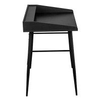 Monarch Specialties Laptop/Writing Table With Small Hutch - 2 Storage Cubbies - 1 Shelf - Home Office Computer Desk, 48 L, Black