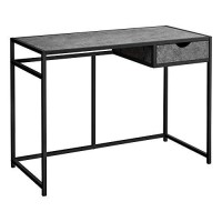 Monarch Specialties Laptop Table/Writing Metal Frame-1 Storage Drawer-Small Home Office Computer Desk, 42 L, Grey