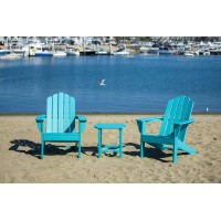 Luxeo Marina Adirondack Chair And Table Set, 3-Piece, Navy