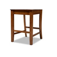 Baxton Studio Gervais Walnut Brown Finished Wood 2-Piece Counter Stool Set