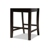 Baxton Studio Fenton Modern And Contemporary Transitional Dark Brown Finished Wood 2-Piece Counter Stool Set