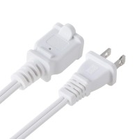Vseer 2 Prong Extension Cord Us Ac 2-Prong Male And Female Power Cable Spt2 16Awg 13A/125V, Usa Outlet Saver Power Extension Cord Cable Outlets For Nema 5-15P To Nema 5-15R (5Ft, White)