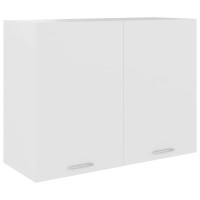Vidaxl Kitchen Cabinet, Wall Mounted Storage Cabinet With Shelves, Hanging Cabinet Cupboard Kitchen Furniture, White Engineered Wood