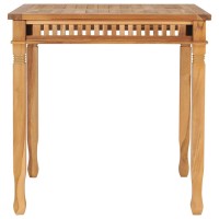 Vidaxl Square Patio Dining Table - 31.5X31.5X31.5 - Fine Sanded Teak Hardwood - Weather-Resistant - Easy Assembly - Brown