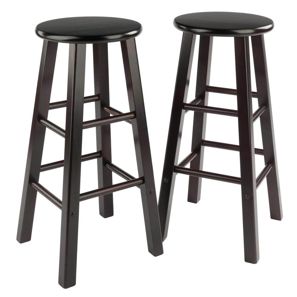 Winsome Wood Element Bar Stools, 2-Pc Set, Espresso