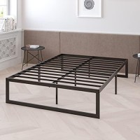 Flash Furniture Lana 14 Inch Metal Platform Bed Frame - No Box Spring Needed With Steel Slat Support And Quick Lock Functionality (Full)