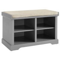 Crosley Furniture Anderson Entryway Storage Bench, Gray