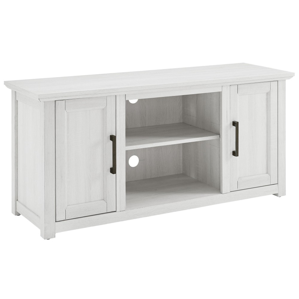 Crosley Furniture Camden 48-Inch Low Profile Tv Stand With Open Storage, Whitewash