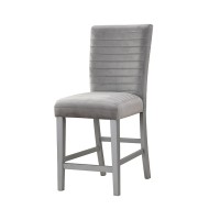 Global Furniture Usa Grey Velvet Barstool (Set Of 2)