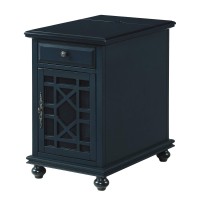 Martin Svensson Home Elegant Power Chairside End Table, 24 In X 16 In X 25 In, Catalina Blue
